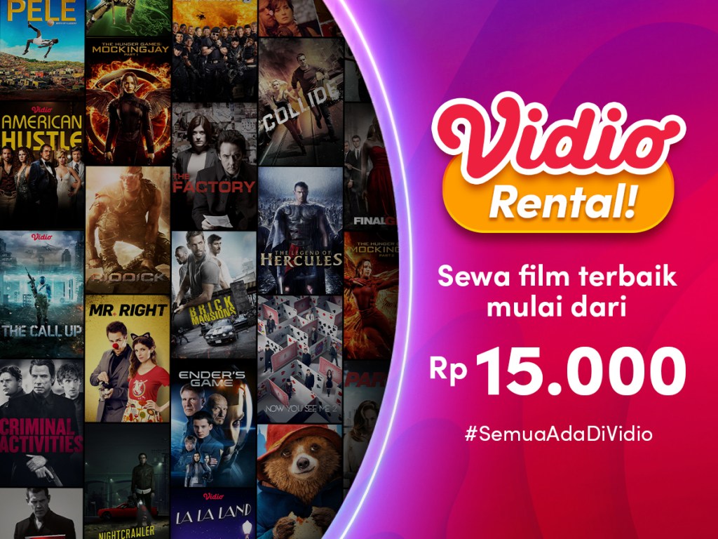 Sewa film online di Vidio Rental
