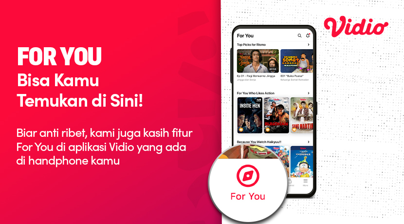 Akses For You di aplikasi Vidio