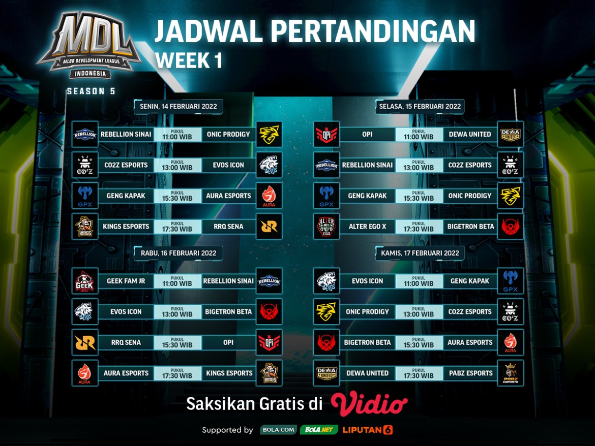 Jadwal MDL Season 5 Week 1, Live Streaming Melalui Vidio
