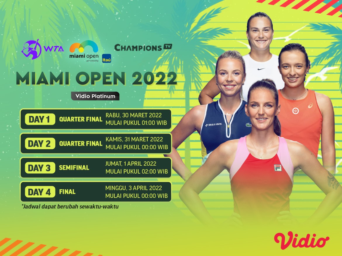 Link Live Streaming WTA Tour - Miami Open 2022