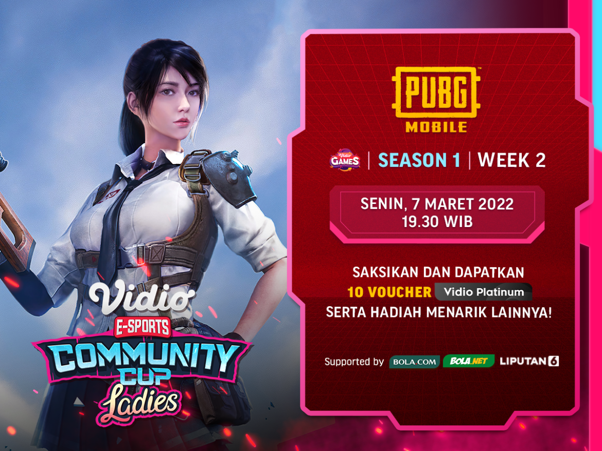 Live Streaming Vidio Community Cup Ladies Season 1 PUBG Mobile Week 2