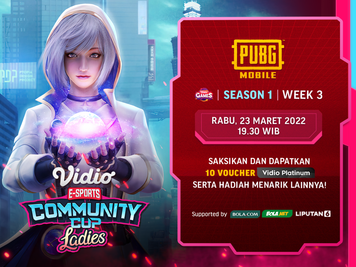 Ini Link Live Streaming Vidio Community Cup Ladies Season 1 - PUBG Mobile Week 3