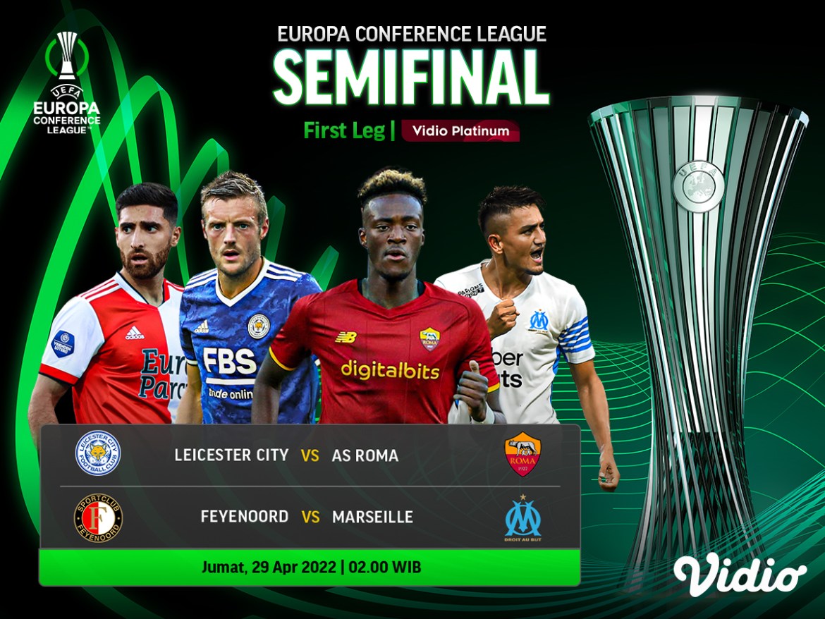 Link Live Streaming Semifinal Liga Konferensi Eropa Malam Ini: Ada Leicester vs Roma