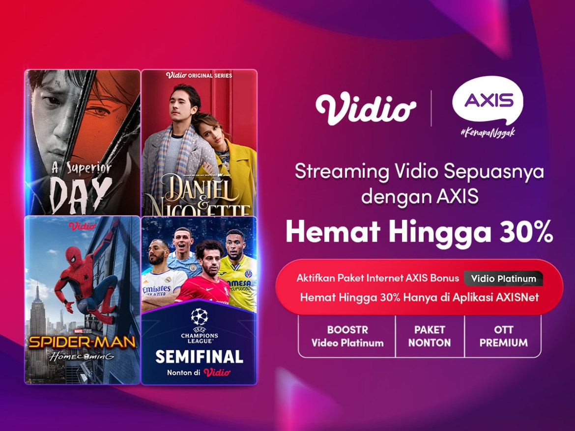 Bonus Vidio Platinum Buat Pengguna AXIS!