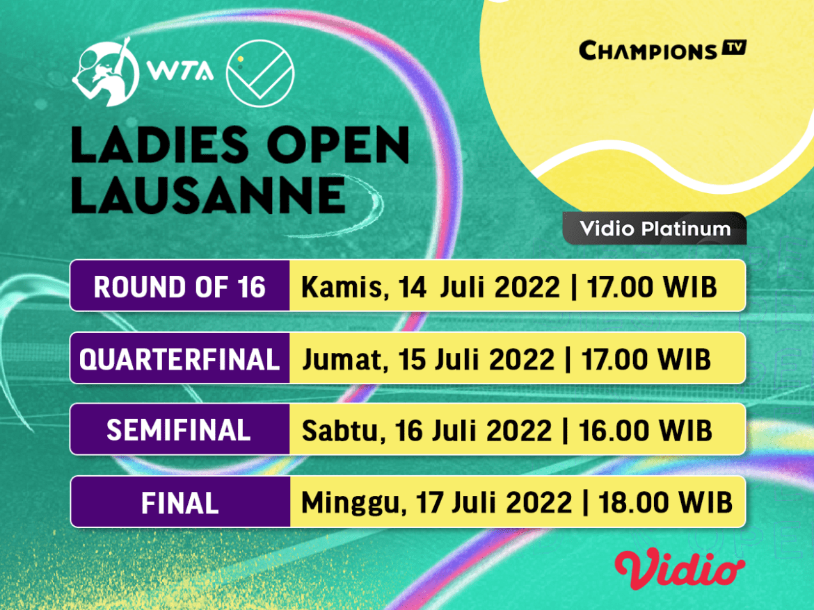 Jadwal WTA Tour 2022 Ladies Open Lausanne