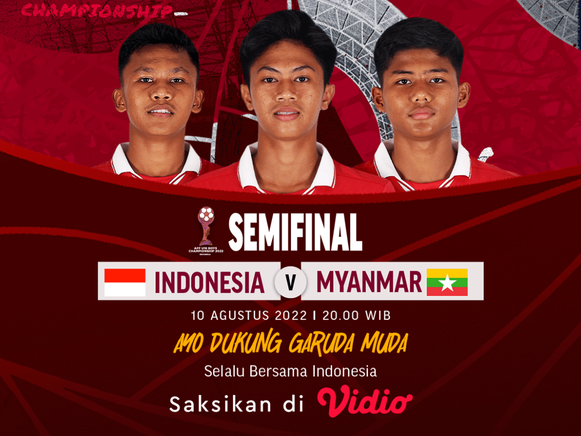 Link Live Streaming Indonesia vs Myanmar di Semifinal Piala AFF U-16 2022