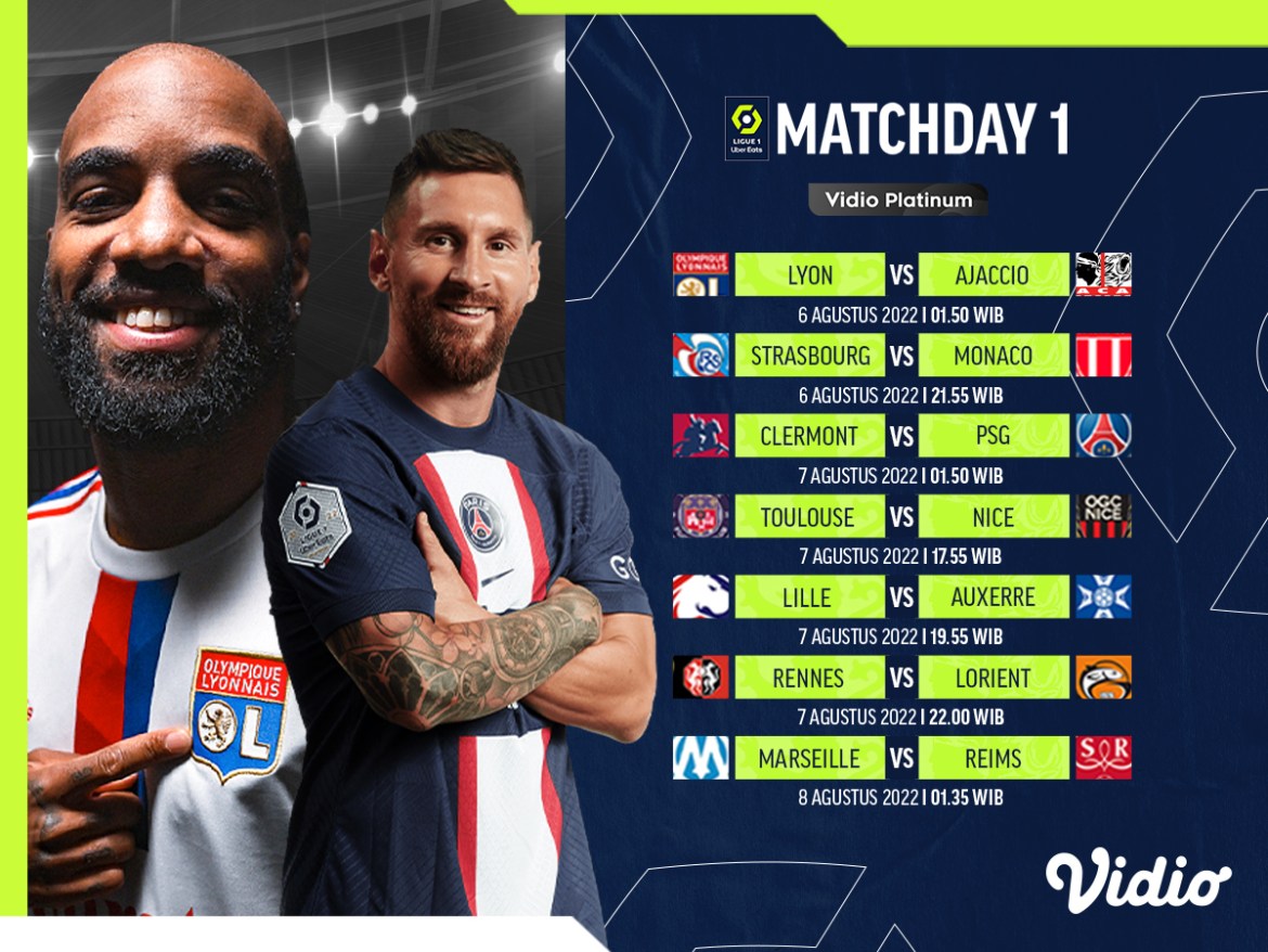 Jadwal Lengkap Ligue 1 2022/23 Pekan Pertama