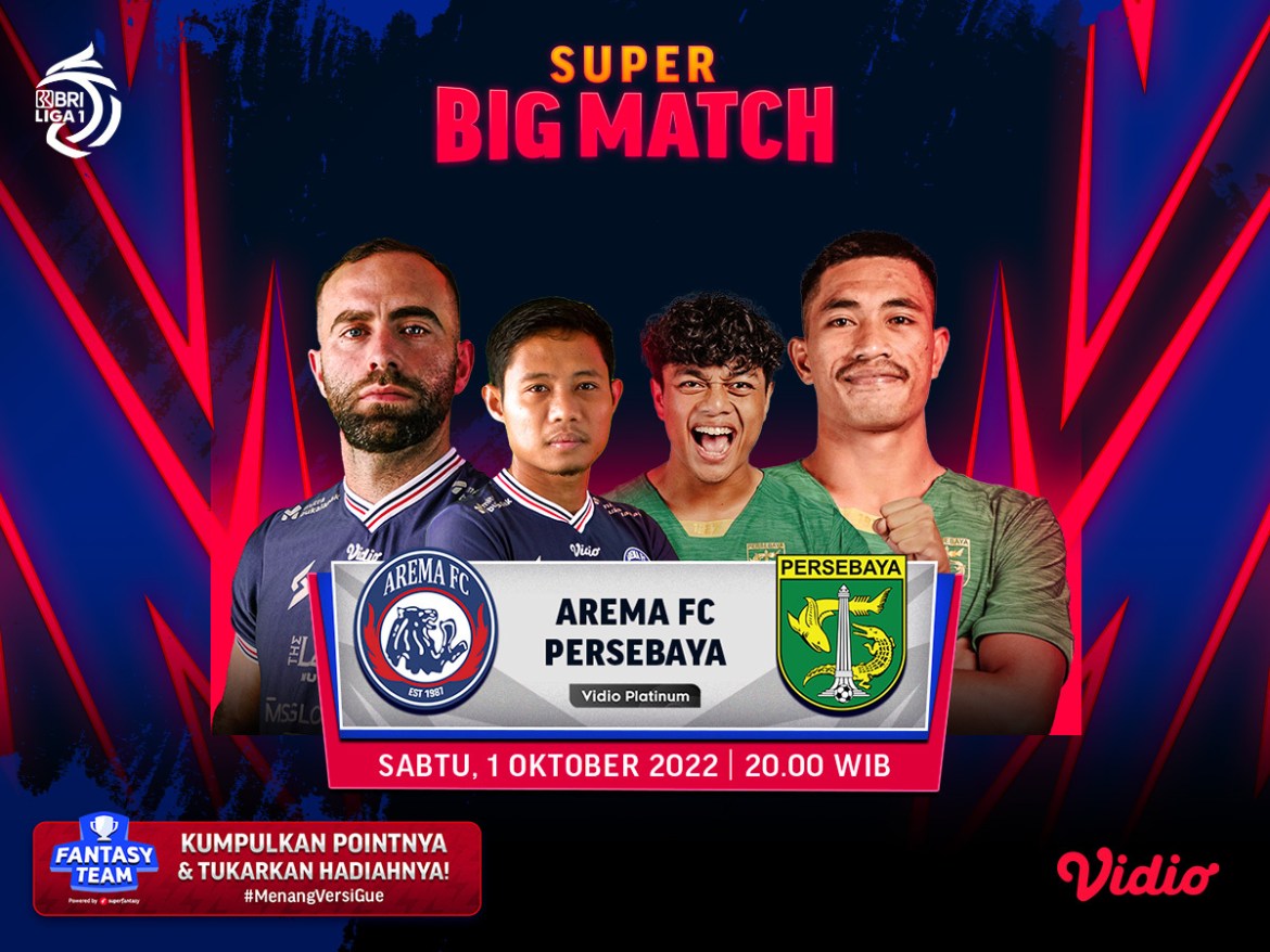 Link Live Streaming Arema vs Persebaya Surabaya