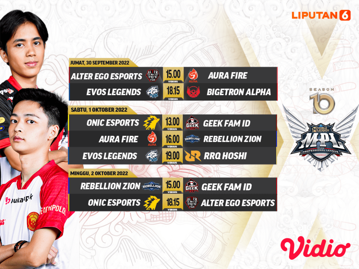 Jadwal MPL ID Season 10