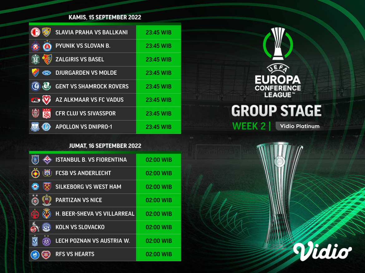 Jadwal Liga Konferensi Eropa 2022/23 Matchday 2