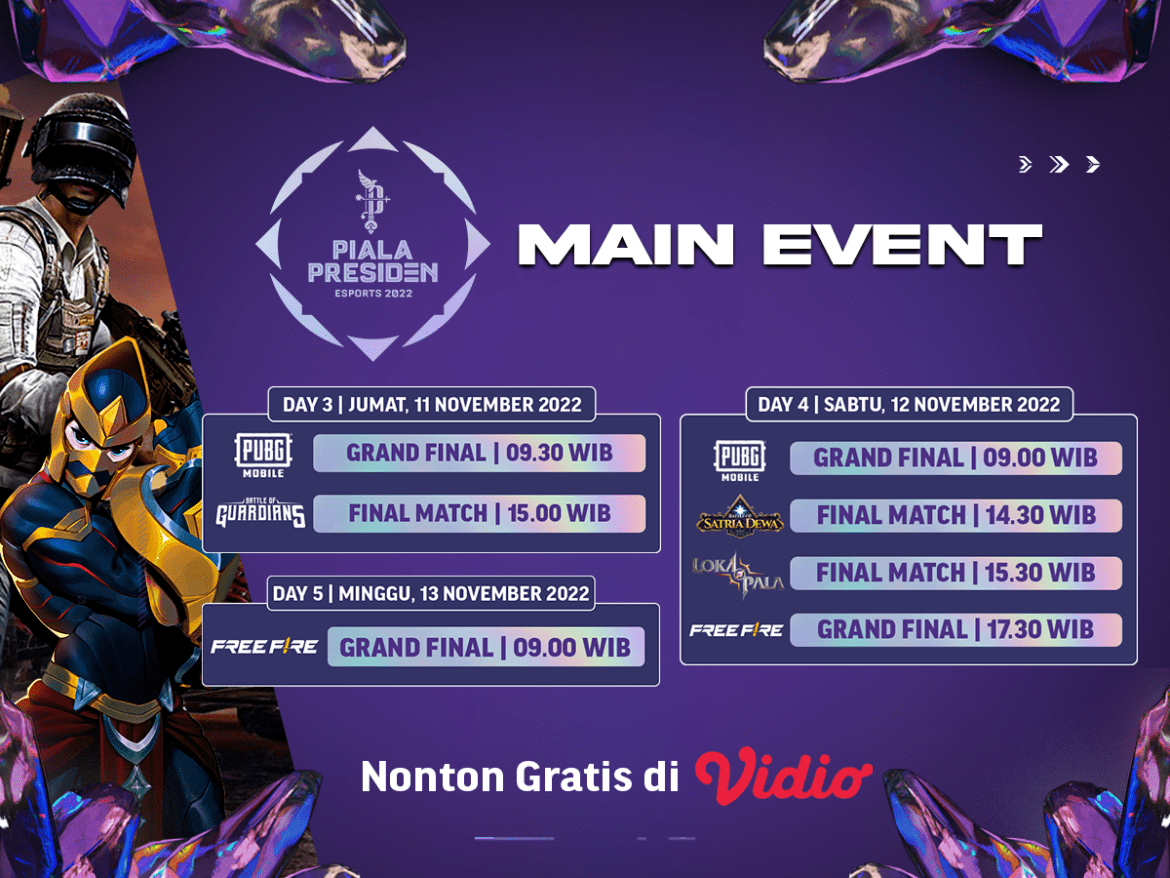 Jadwal Piala Presiden Esports 2022