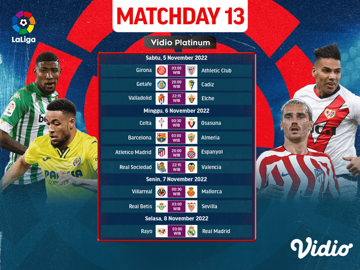 Jadwal Liga Spanyol 2022/23 Pekan 13