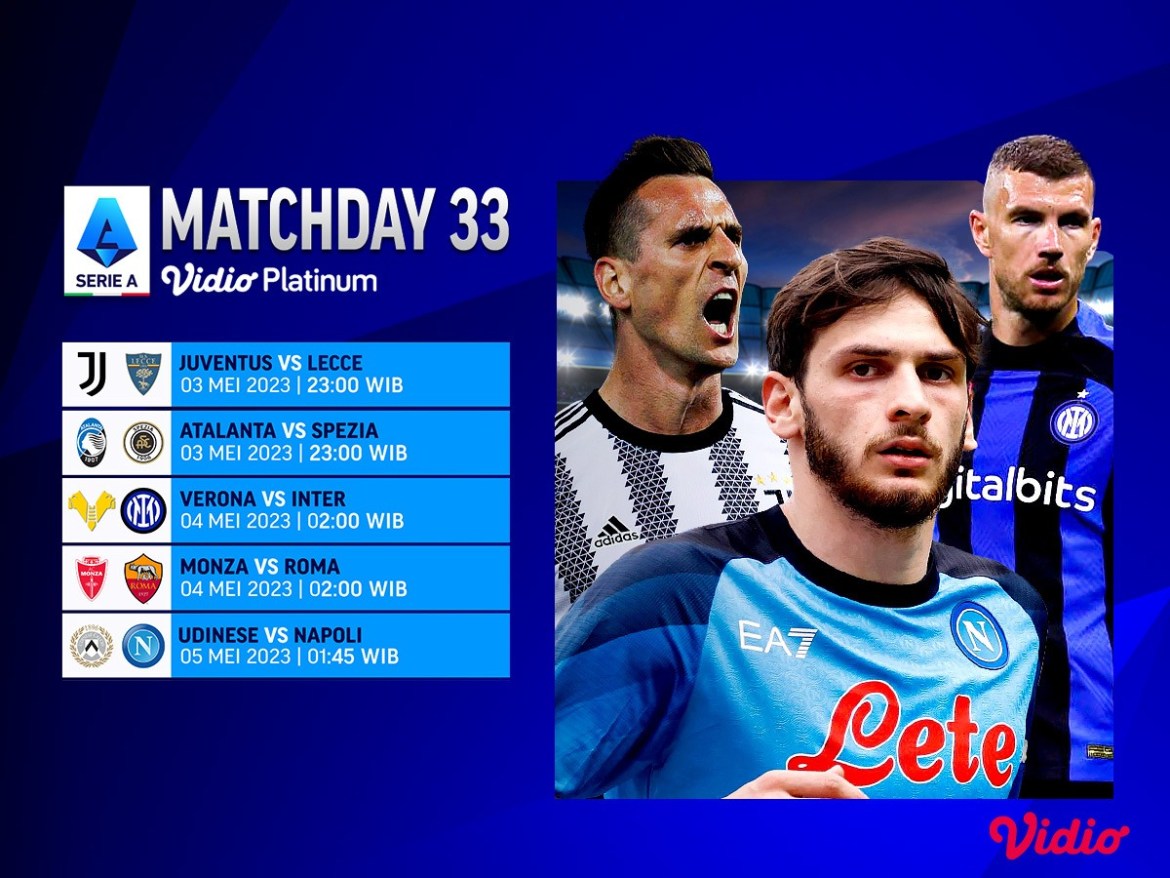 Jadwal Live Streaming Liga Italia Matchday 33