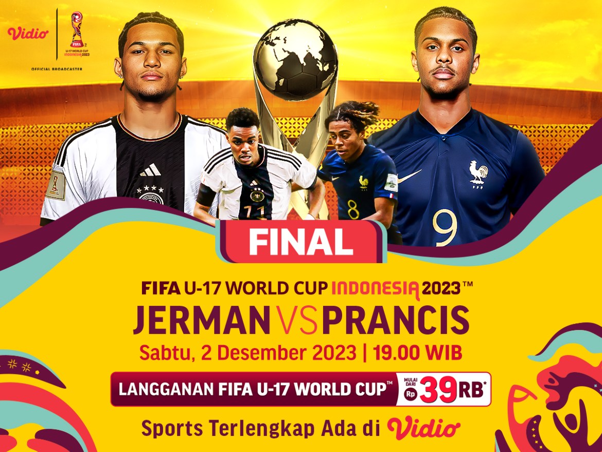 Jadwal dan Link Streaming Jerman vs Prancis. Final Piala Dunia U-17 2023, Sabtu, 2 Desember 2023