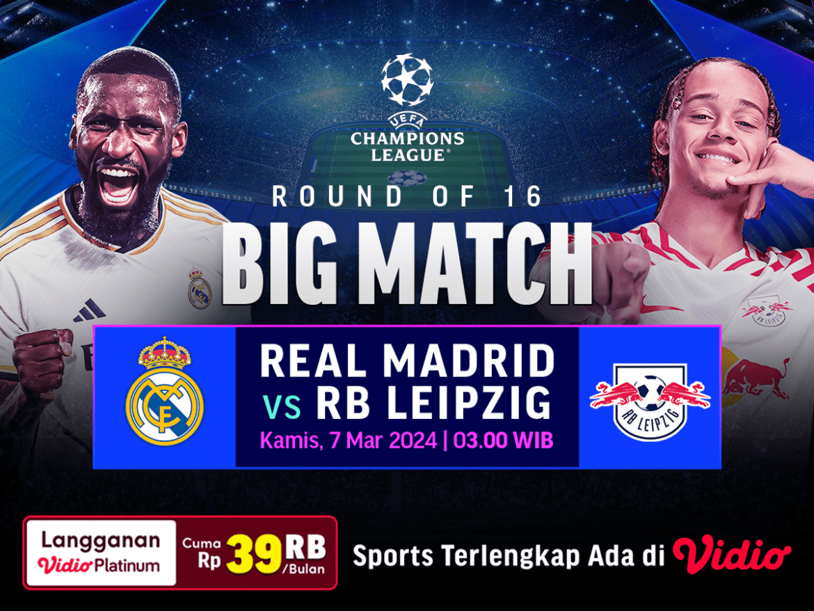 Jadwal dan link streaming Real Madrid vs RB Leipzig
