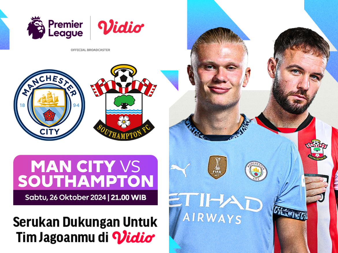 siaran langsung Manchester city vs southampton