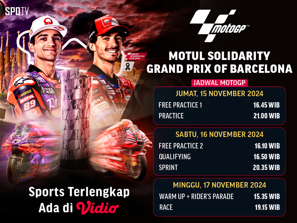 Jadwal dan link live streaming MotoGP Barcelona 2024