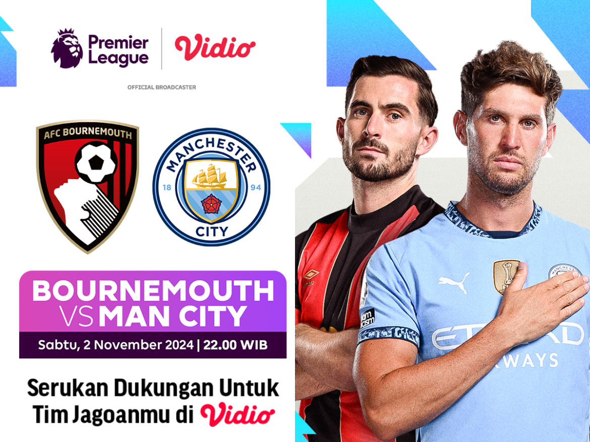Link siaran langsung Bournemouth vs Manchester City